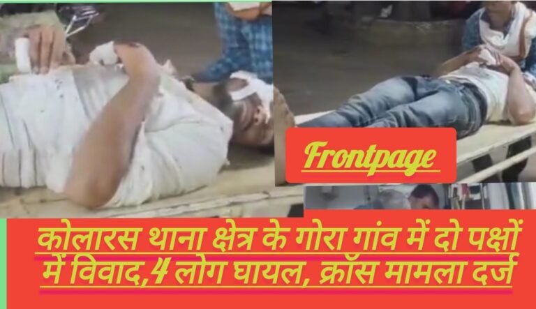कोलारस थाना क्षेत्र के गोरा गांव में दो पक्षों में विवाद,4 लोग घायल, क्रॉस मामला दर्ज