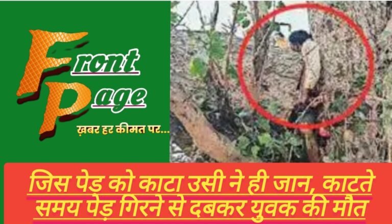 जिस पेड़ को काटा उसी ने ही जान, काटते समय पेड़ गिरने से दबकर युवक की मौत