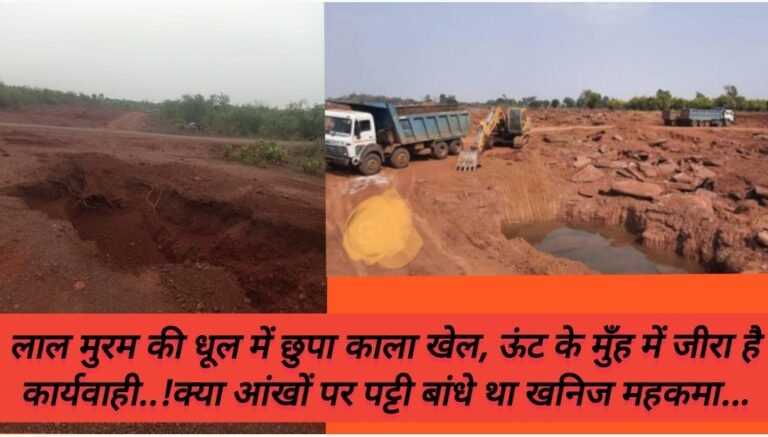 लाल मुरम की धूल में छुपा काला खेल, ऊंट के मुँह में जीरा है कार्यवाही..!क्या आंखों पर पट्टी बांधे था खनिज महकमा…ब्रजेश तोमर वरिष्ठ पत्रकार